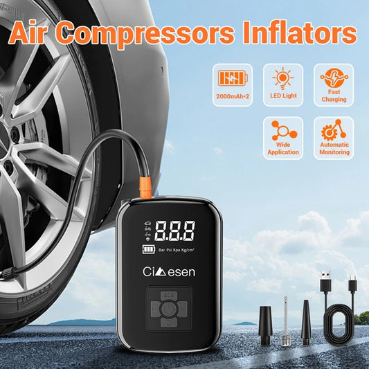 Car Wireless Air Pump 150PSI Portable Electric Tire Inflation