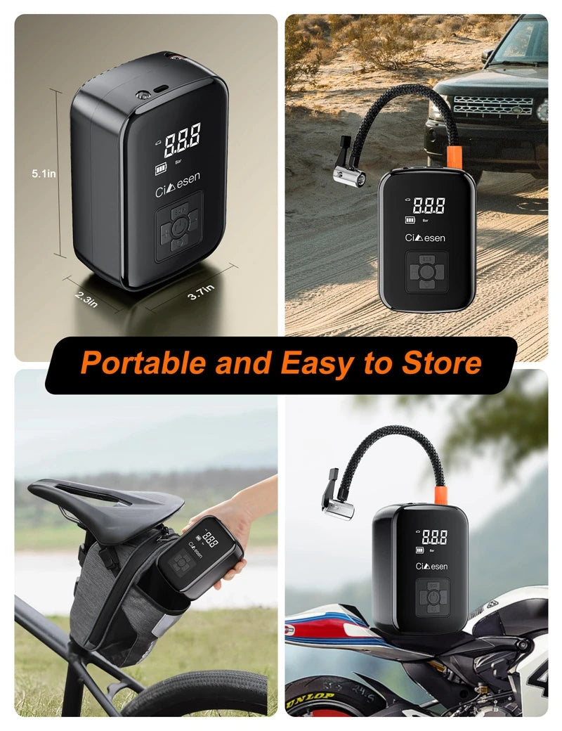 Car Wireless Air Pump 150PSI Portable Electric Tire Inflation