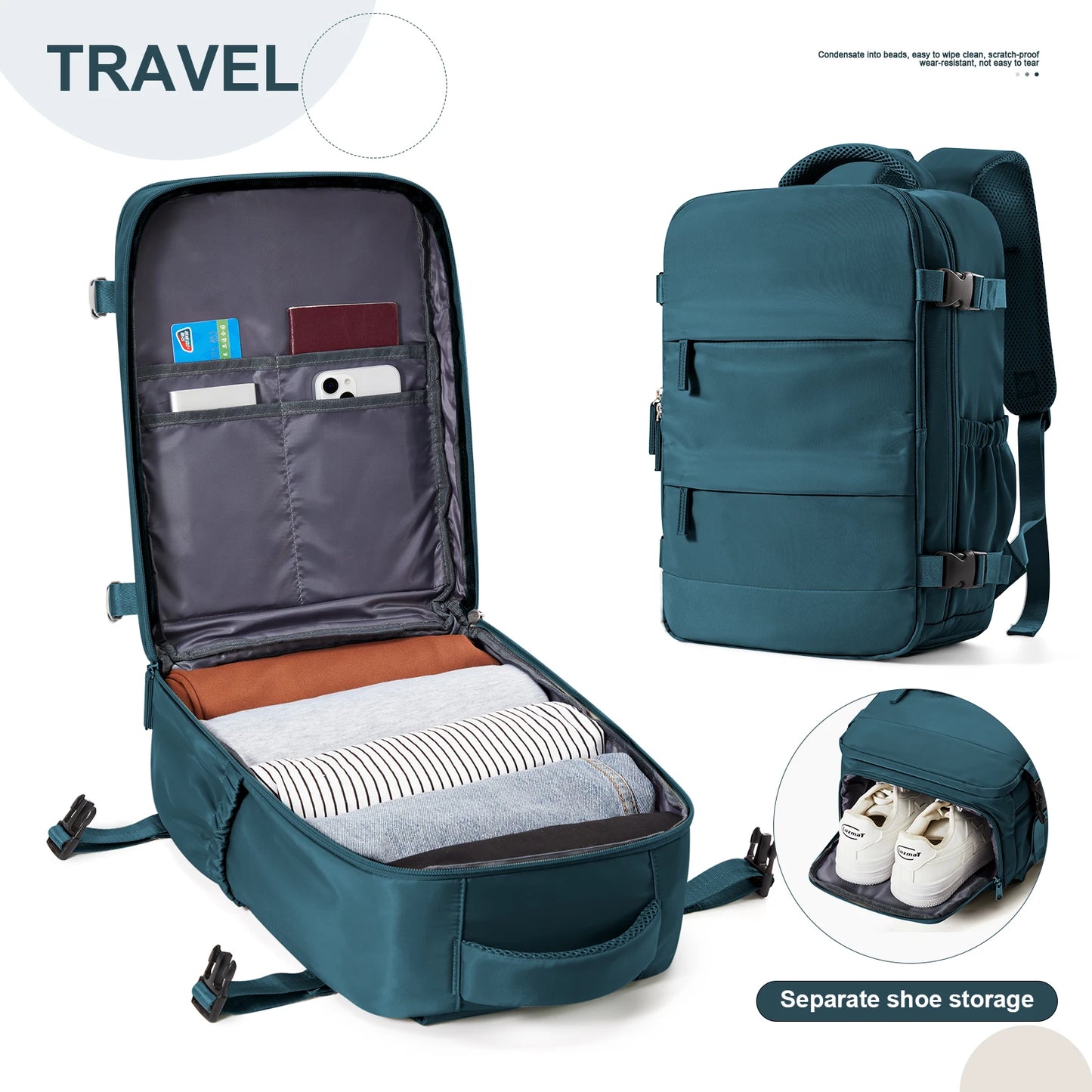 Cabin Bag Travel Backpack for Men Women Hand Luggage