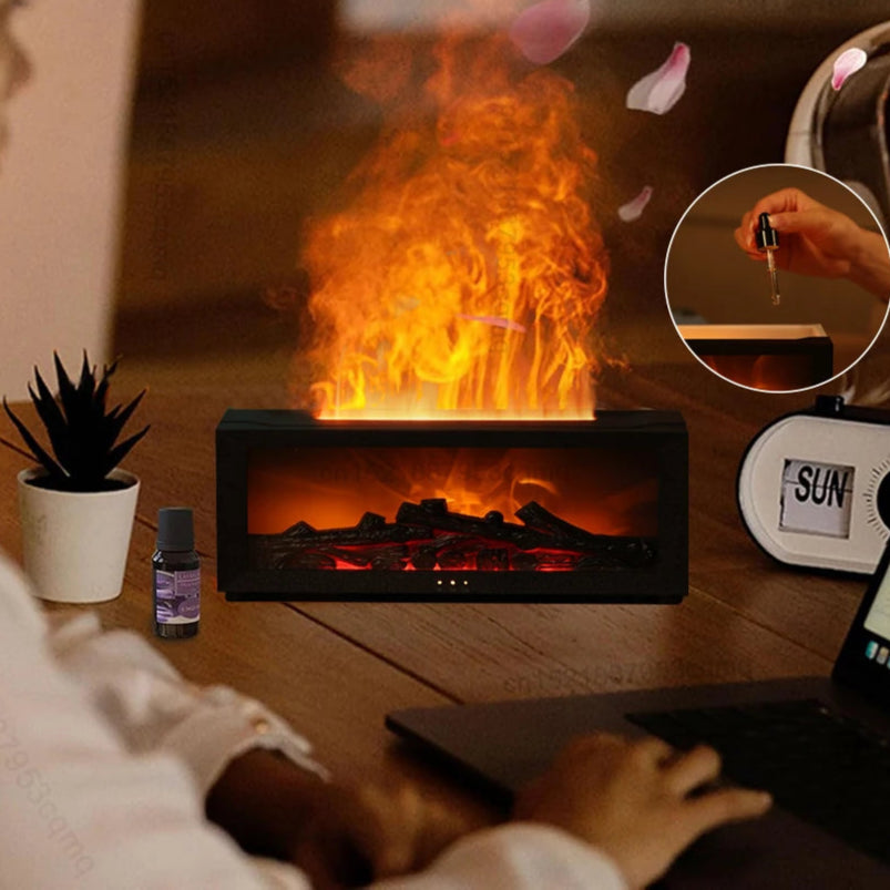 Aroma Humidifier Flame Essential Oil Diffuser