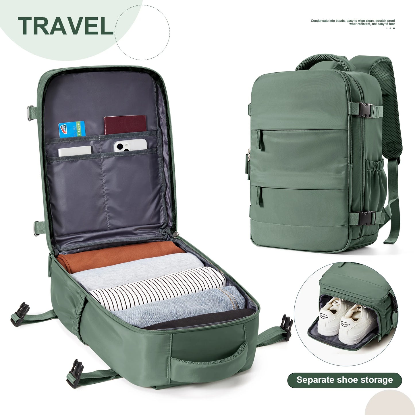 Cabin Bag Travel Backpack for Men Women Hand Luggage
